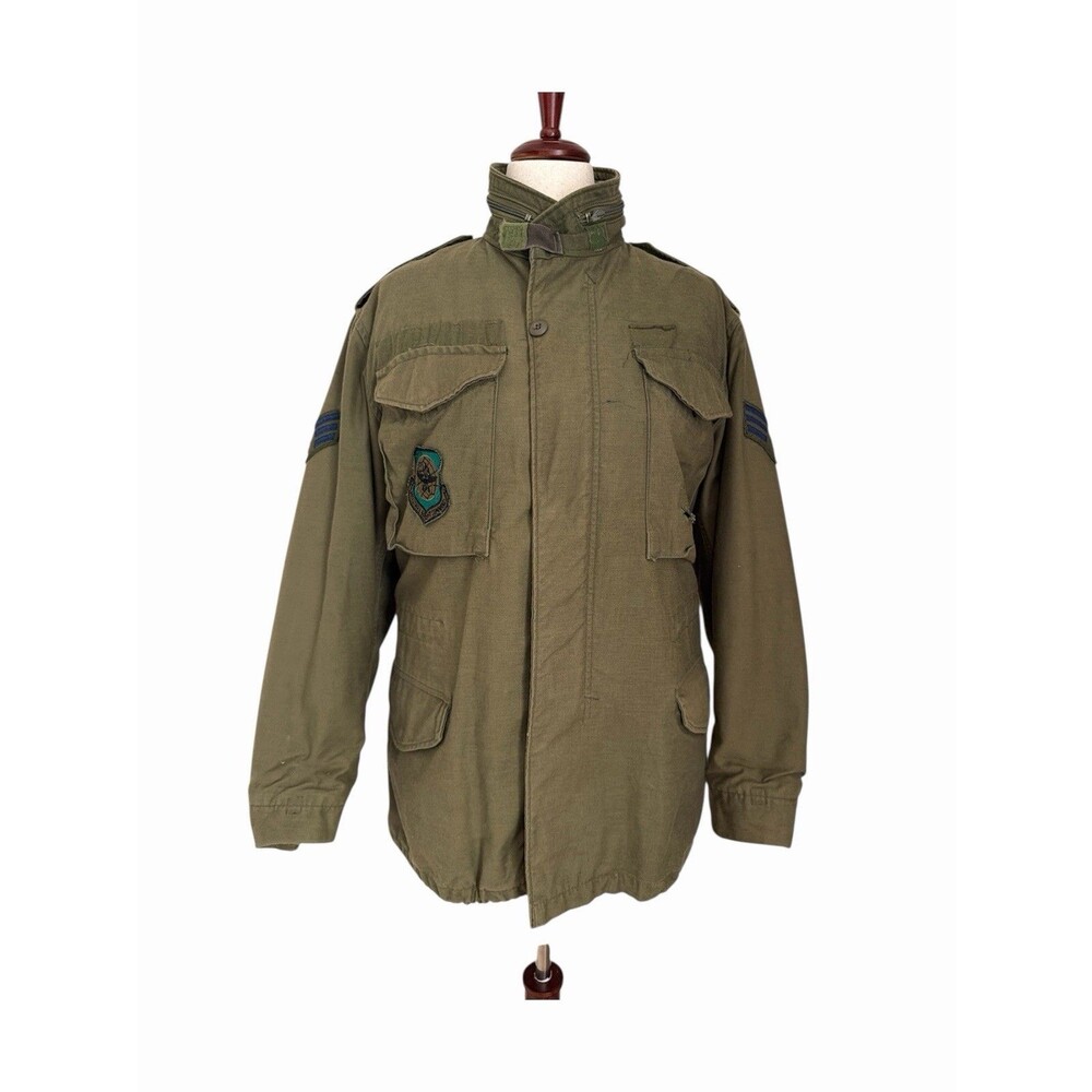 VTG US Military M-65 Jacket With Quilted Liner Small Airlift Command Patch